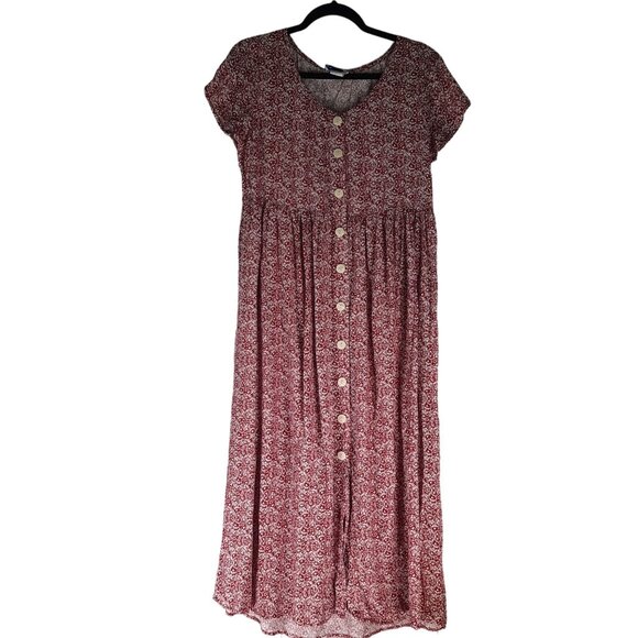 Sycamore Short Sleeve Floral Babydoll Midi Dress - Picture 2 of 14